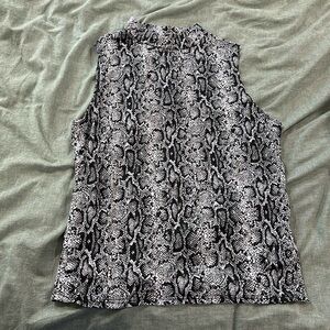Snake Print High Neck Tank